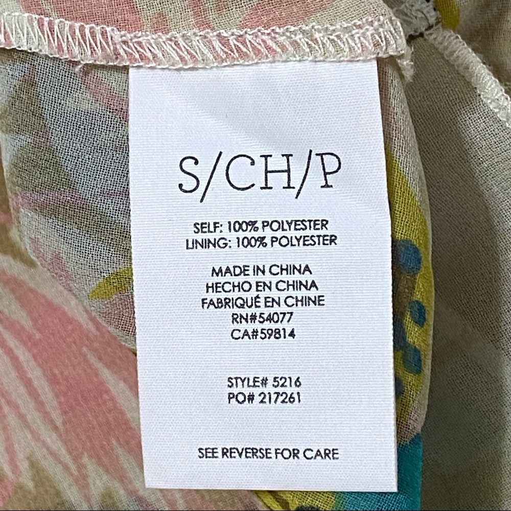 Cabi Chiffon Top Parlor Tropical Orchid 5216 Small - Picture 9 of 10